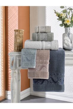 Durul Jakarlı Şal Banyo Havlusu 70x140 6'lı Paket