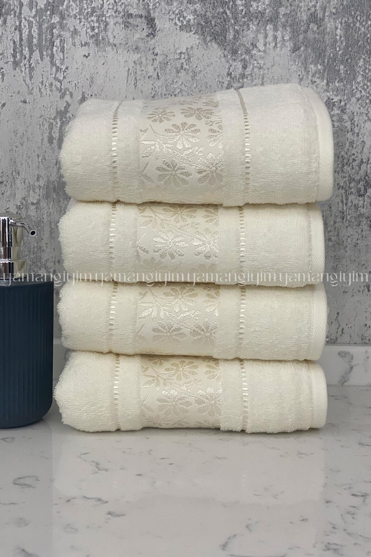 Özdilek Blossom El-Yüz Havlusu 4 Adet-Krem