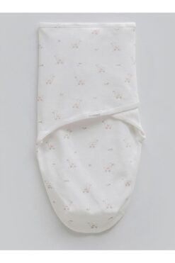 Caramell Bebek Kundak %100 Pamuk Kız Bebek Kundak - 0-3 Ay Ekru