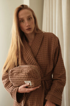 İrya Aura Waffle Havlu Bakım Çantası Kahve