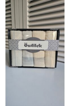 Özdilek MODERN IKAT RENKLI 4LU KUTULU HAVLU