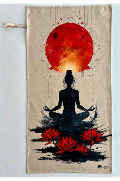 OXIUM BEAR Mikrofiber, Yoga, Pilates, Reformer, Kadın Fitness Spor Havlusu 50x90 Pamuklu Özel Tasarım - LOTUS