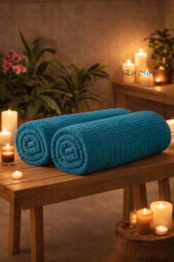 Elif Mira 2'li Paket %100 Pamuklu Büyük Boy Banyo Havlusu Seti 90x150 cm Grand Spa