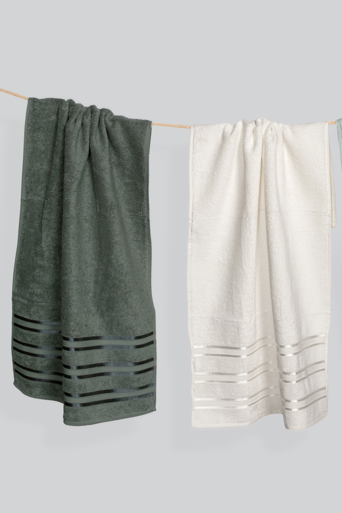 Coton Delux Pera 3'lü %100 Pamuk Havlu Seti | El, Yüz - Saç Havlusu | Çantalı, Çeyizlik, Hediyelik| 50x90 cm - Görsel 3