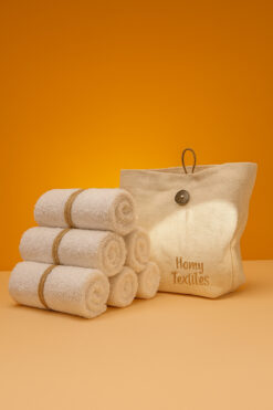 homy textiles Organik Bambu 6'lı Yıkanabilir Makyaj Temizleme Havlusu Bebek Ağız Bezi Çanta Hediyeli