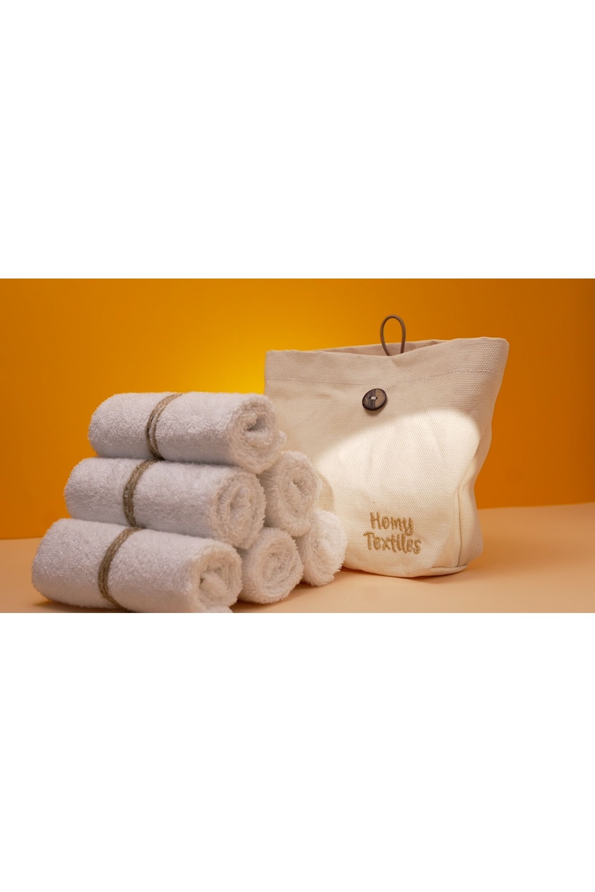 homy textiles Organik Bambu 6'lı Yıkanabilir Makyaj Temizleme Havlusu Bebek Ağız Bezi Çanta Hediyeli - Görsel 3