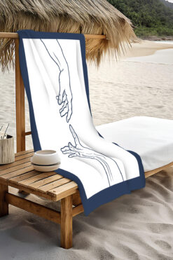 PATRON Dijital Baskı Plaj Deniz Havlusu Modern Desenli Peştamal HVL0090