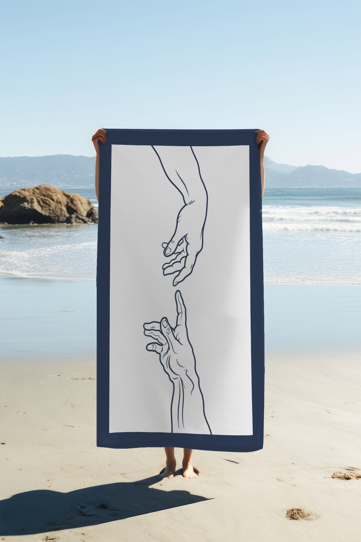 PATRON Dijital Baskı Plaj Deniz Havlusu Modern Desenli Peştamal HVL0090 - Görsel 2