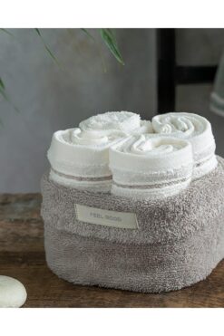 English Home Quadro Pamuklu 4'lü El Havlusu Seti 30x40 cm Bej-Ekru (14.03.2026)