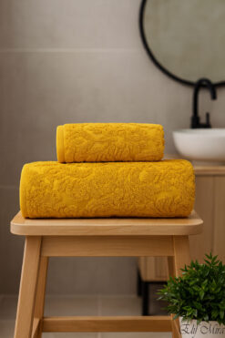 Elif Mira Banyo & Yüz Havlusu Seti %100 Pamuk 90x150 + 50x90 cm – Amorivy