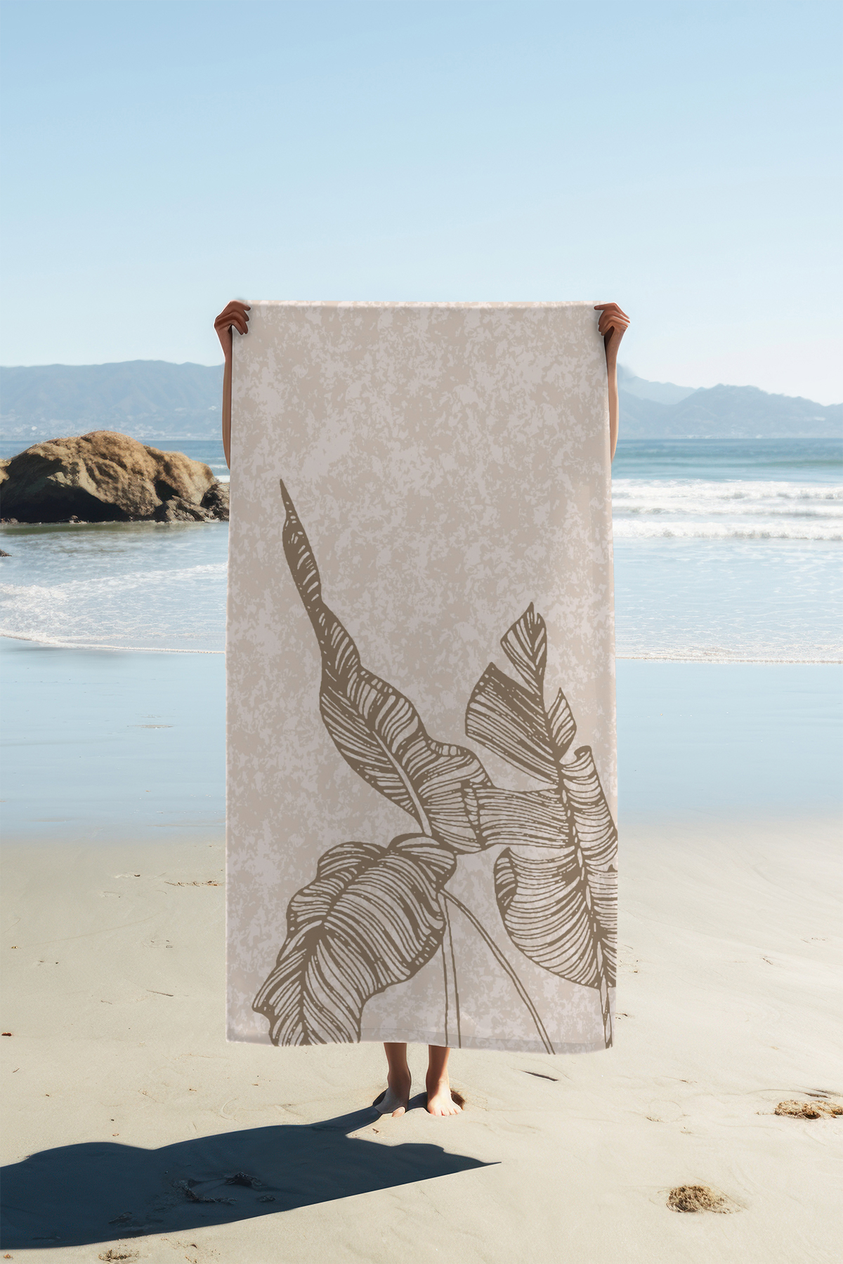 PATRON Dijital Baskı Plaj Deniz Havlusu Modern Desenli Peştamal HVL0087 - Görsel 2