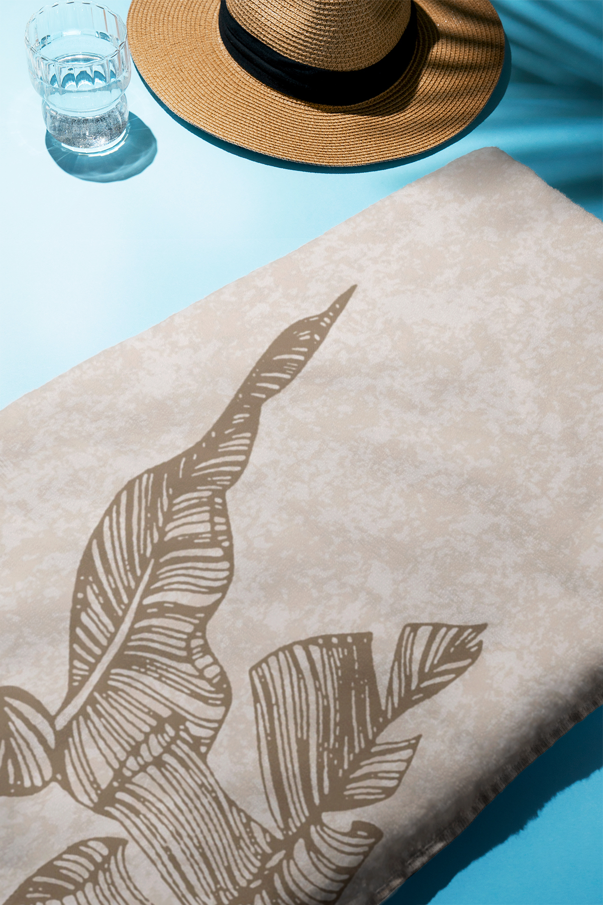 PATRON Dijital Baskı Plaj Deniz Havlusu Modern Desenli Peştamal HVL0087 - Görsel 3