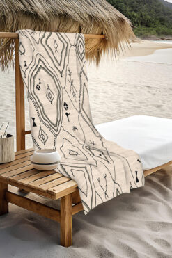 PATRON Dijital Baskı Plaj Deniz Havlusu Modern Desenli Peştamal HVL0091