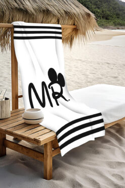 PATRON Dijital Baskı Plaj Deniz Havlusu Mr Mickey Desenli Peştamal HVL0102