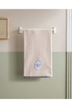 Madame Coco Rit %100 Pamuk Yüz Havlusu - Taş - 50x70 cm