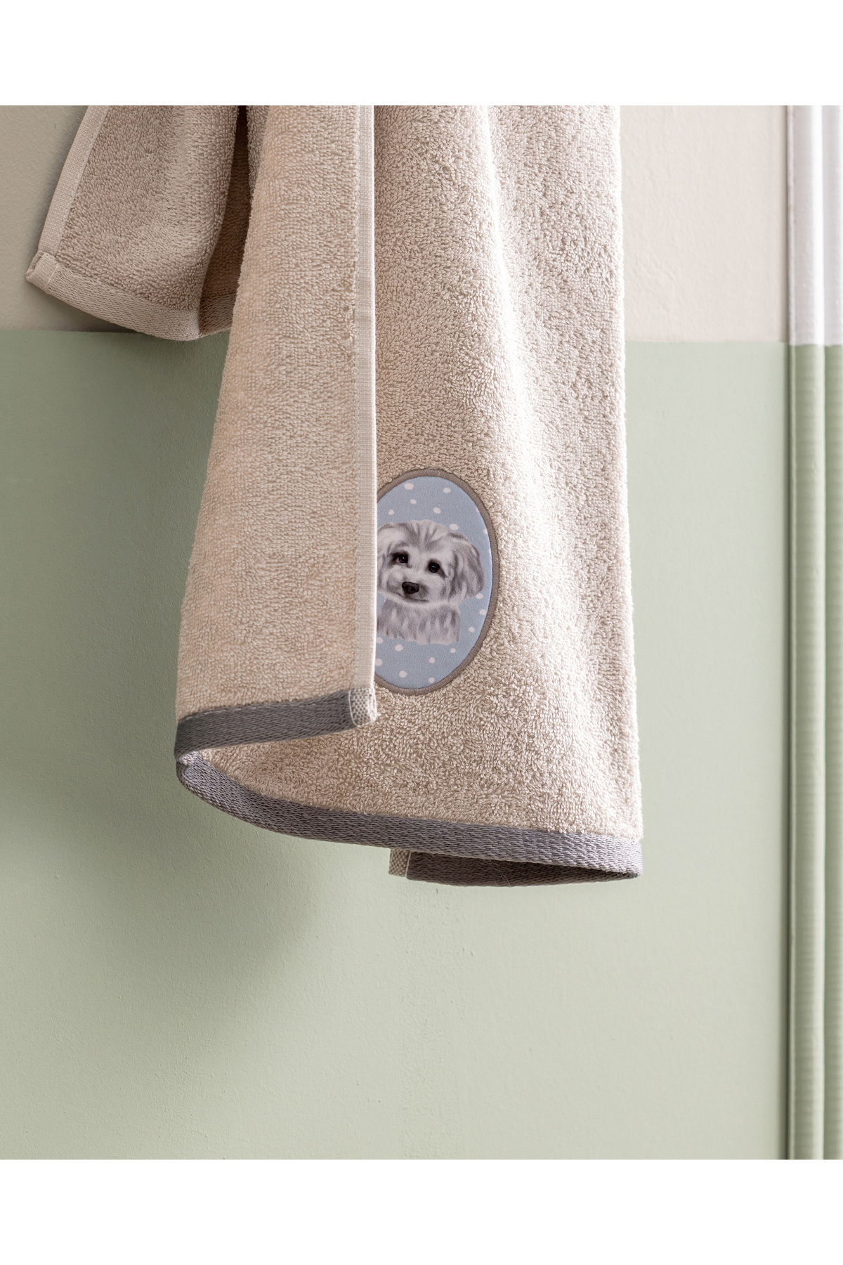 Madame Coco Rit %100 Pamuk Yüz Havlusu - Taş - 50x70 cm - Görsel 2