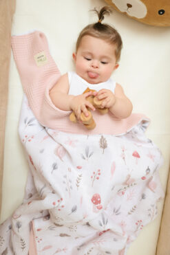 MİLNA BABY&KİDS Çift Tarafli Müslin Bebek Battaniyesi Bebek Battaniyesi Çok Amaçlı Müslin 100x100cm
