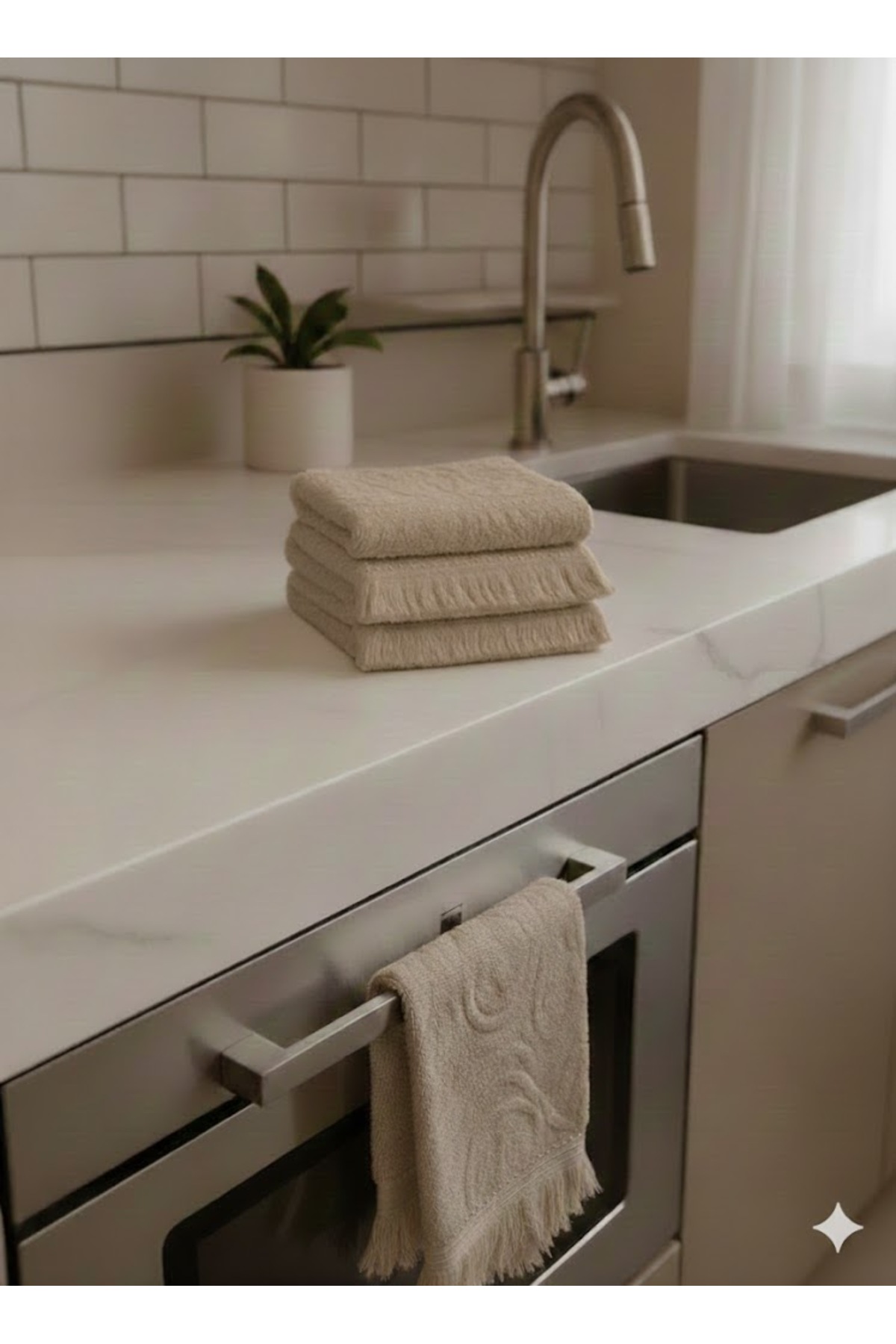 SEVHOME CONCEPT 3’lü Pamuk El ve Mutfak Havlusu Seti 30x50 cm - Görsel 3