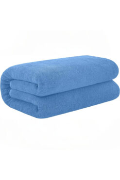 KAYABEY HOME Mavi Renkli Banyo Duş Havlusu %100 Pamuk Vücut Havlusu Pamuklu Büyük Havlu 70x140 cm