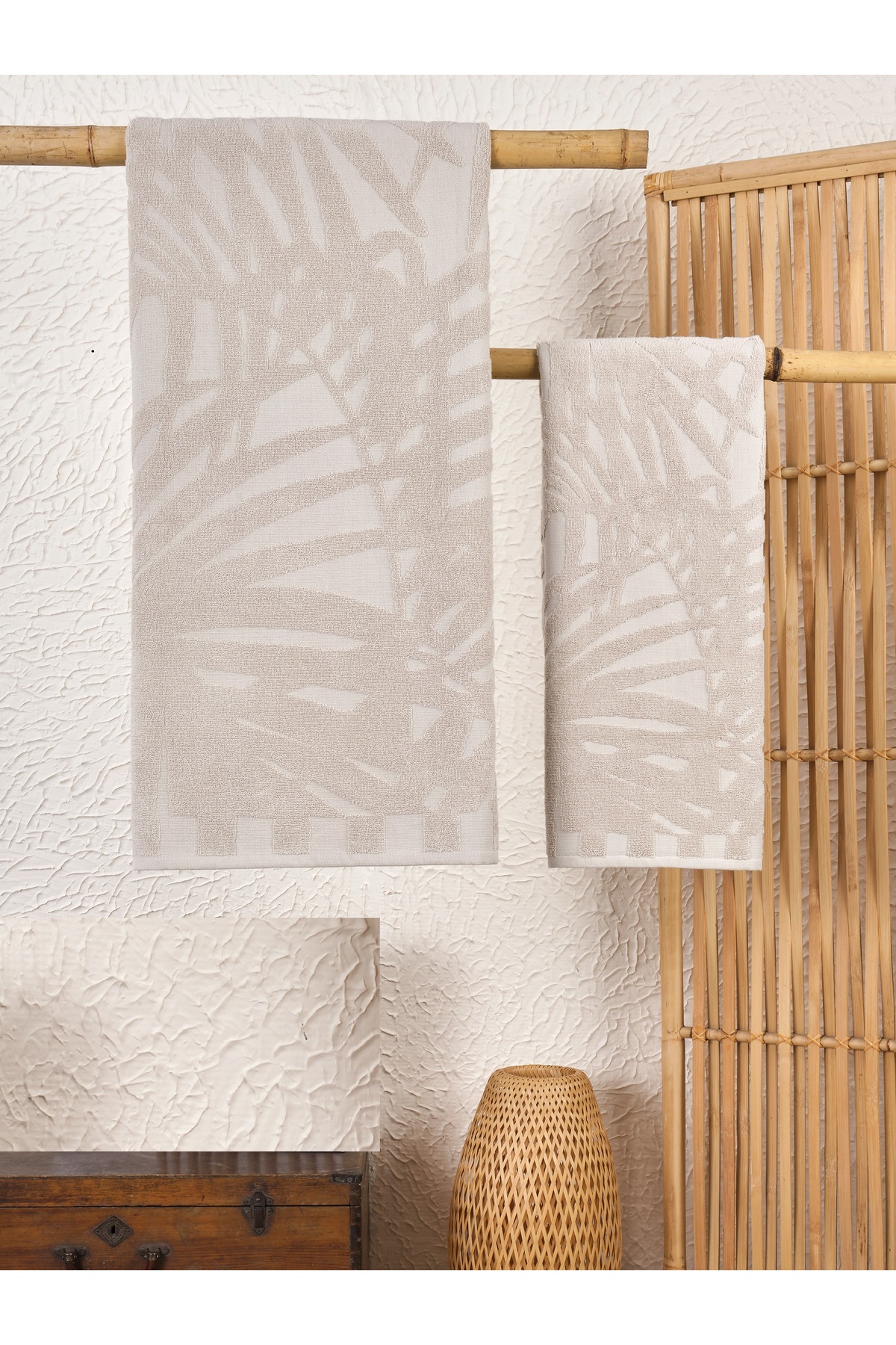 Palmex Home Banyo Havlu Seti 2li Pataya - 70x140 & 50x90 %100 Pamuk - Görsel 2