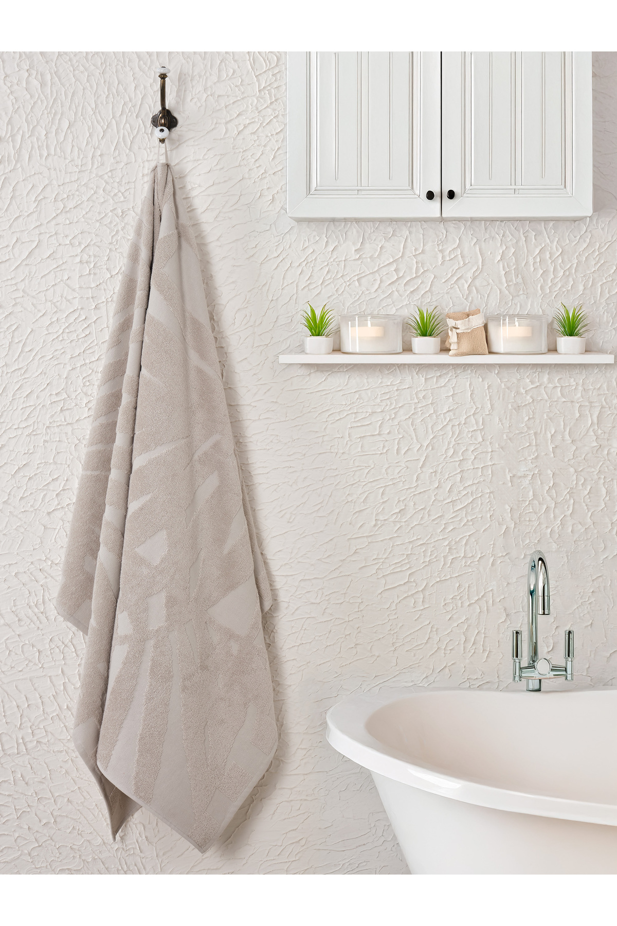 Palmex Home Banyo Havlu Seti 2li Pataya - 70x140 & 50x90 %100 Pamuk - Görsel 3