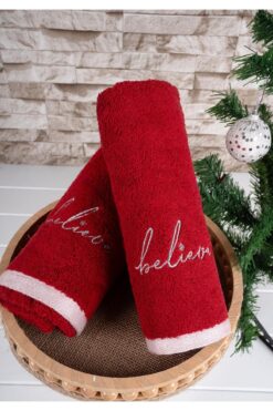 Baveno %100 Pamuk İkili 40x75 Cm Nakışlı Havlu/Havlu Seti