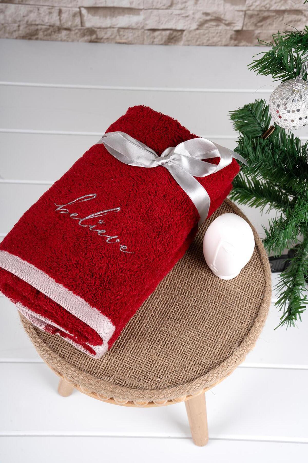 Baveno %100 Pamuk İkili 40x75 Cm Nakışlı Havlu/Havlu Seti - Görsel 3