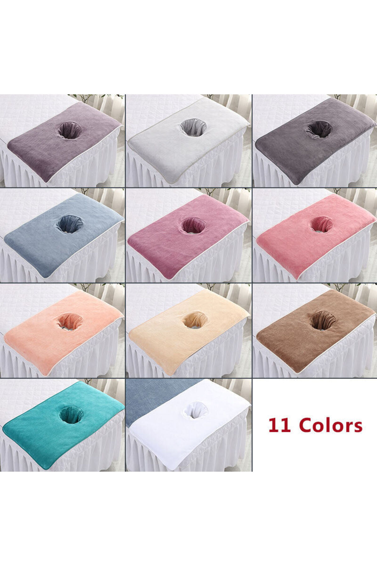 MEŞELİ TEKSTİL Spa Masaj Yatağı Delikli Baş Kafa Havlusu | Renkleri Solmaz 50x80 Cm - Görsel 3