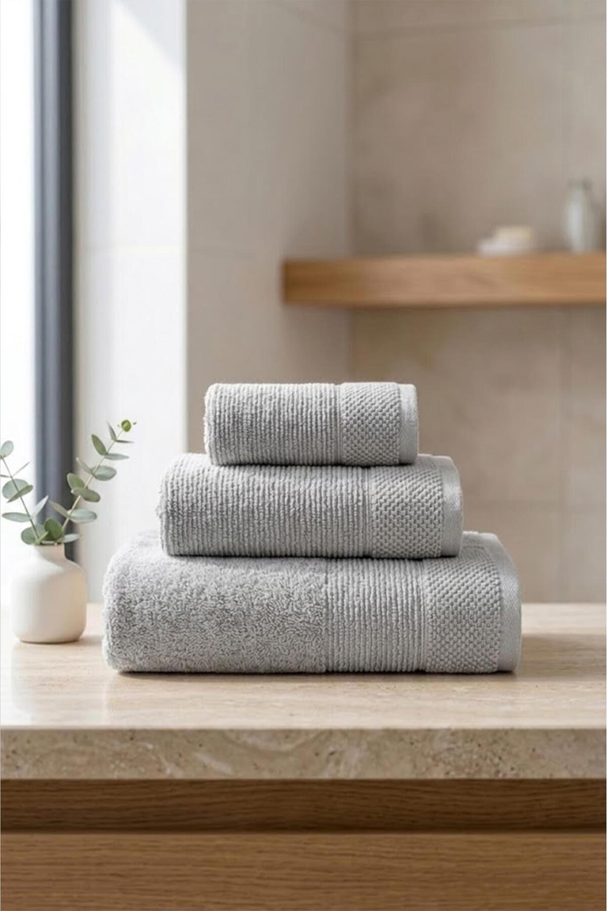 United Colors of Benetton Be-0829-Gy %100 Pamuk Gri 70X140 Cm Banyo Havlusu - Görsel 2