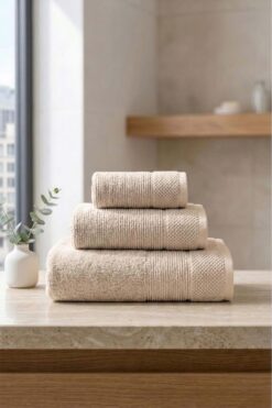 United Colors of Benetton Be-0829-Bg %100 Pamuk Bej 70X140 Cm Banyo Havlusu