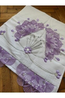 Genel Markalar El İşi Ay Model El Havlusu Çeyizlik Dantelli  Havlu