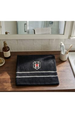 Taç YENİ SEZON LİSANSLI BEŞİKTAŞ ARMA BANYO HAVLUSU SİYAH