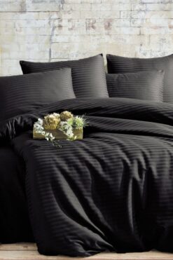 VENICA MASCUSE Pamuk Saten Çift Kişilik Nevresim Takımı Lastikli Çarşaflı