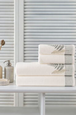 Özdilek Cotton Bliss Havlu Seti Krem-Yeşil