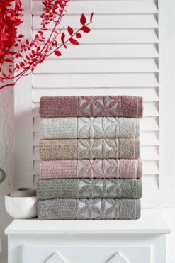 TİTANEV 6 ADET KARANFİL EL YÜZ HAVLUSU 50X90