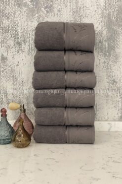 Özdilek Ditsy El-Yüz Havlusu 6 Adet-Antrasit