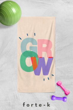 Fortek Home Dijital Baskılı Sporcu Havlusu Fitness Towel - 50x100 cm