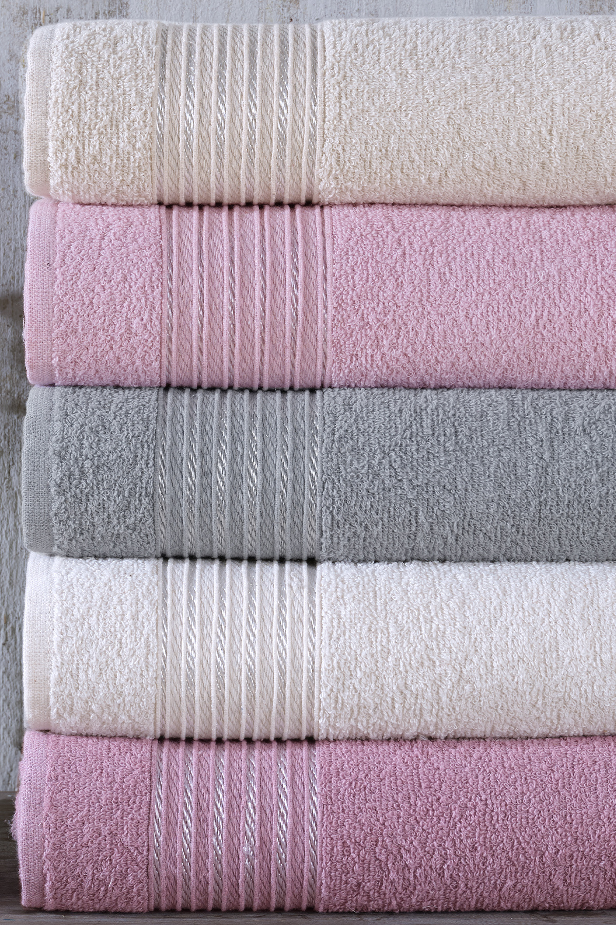 Cotonila Range | 5'li 50x90 cm El&Yüz Havlu Seti - Görsel 3