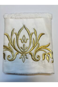 Home Karlla bambu nakışlı ve el işlemeli havlu 1 adet 50x90