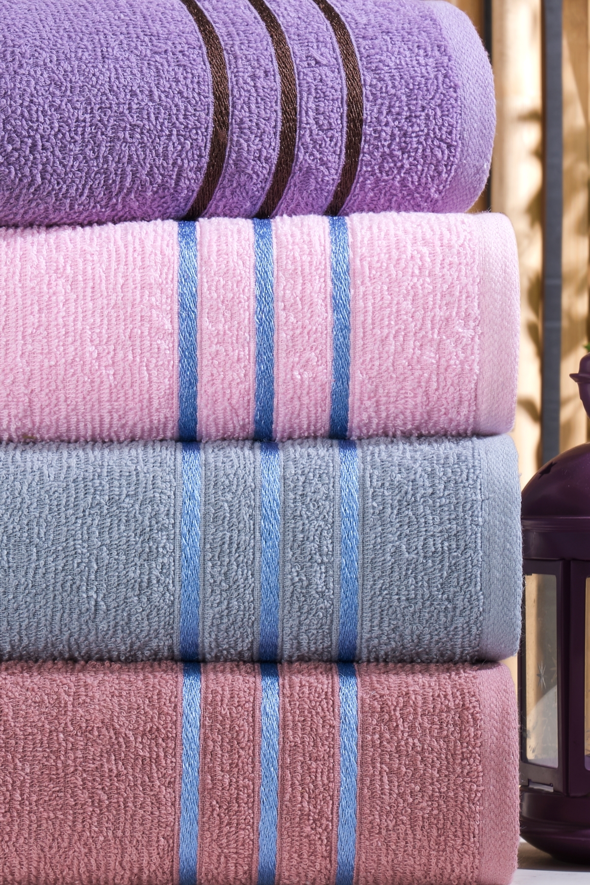 MARLA HOME Velvona 4'lü El-Yüz Havlusu Seti | %100 Pamuk | 50x90 cm | Koyu Renkler - Görsel 2