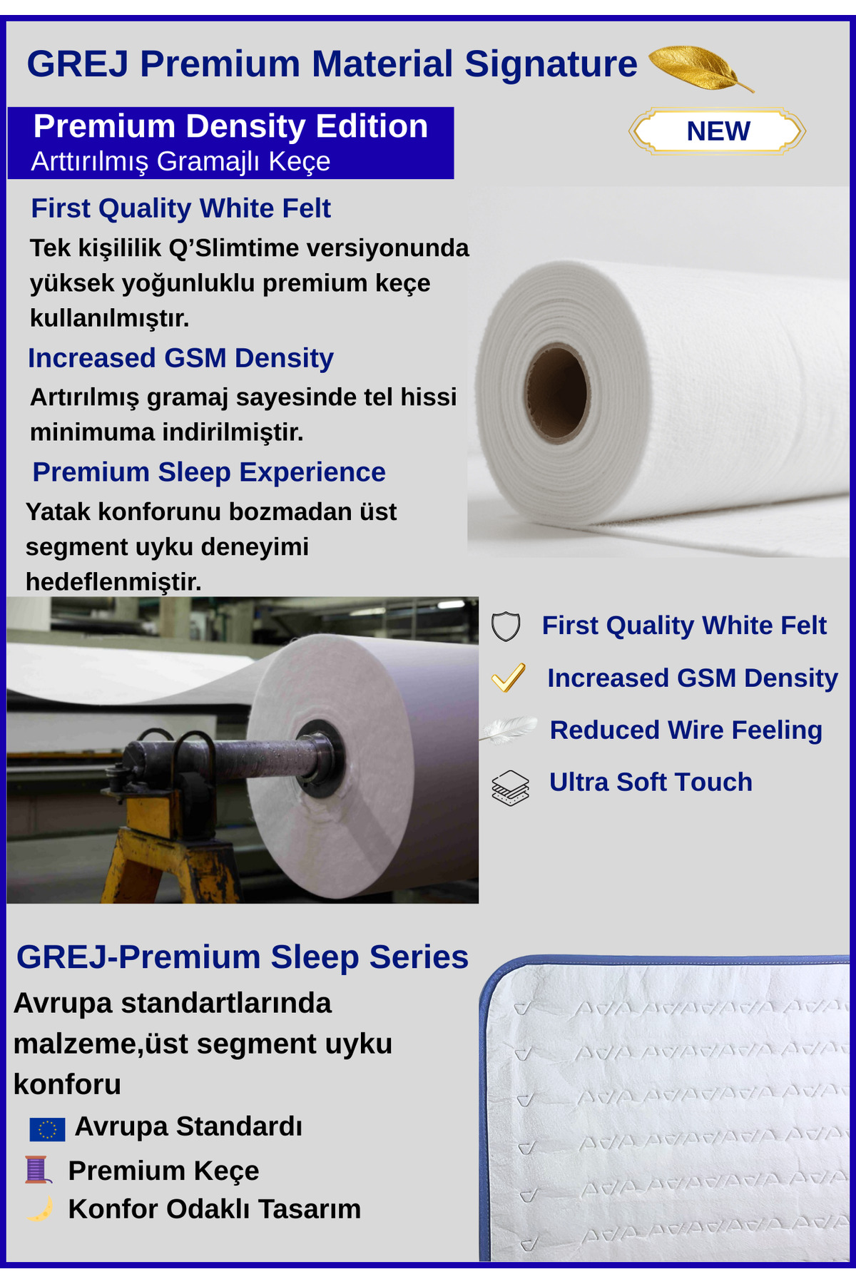 GREJ Q'Slimtime- Yeni Seri Tek Kişilik Elektrikli Alt Battaniye - 80x155 cm - 9 Kademe/Zaman Ayarlı - Görsel 3