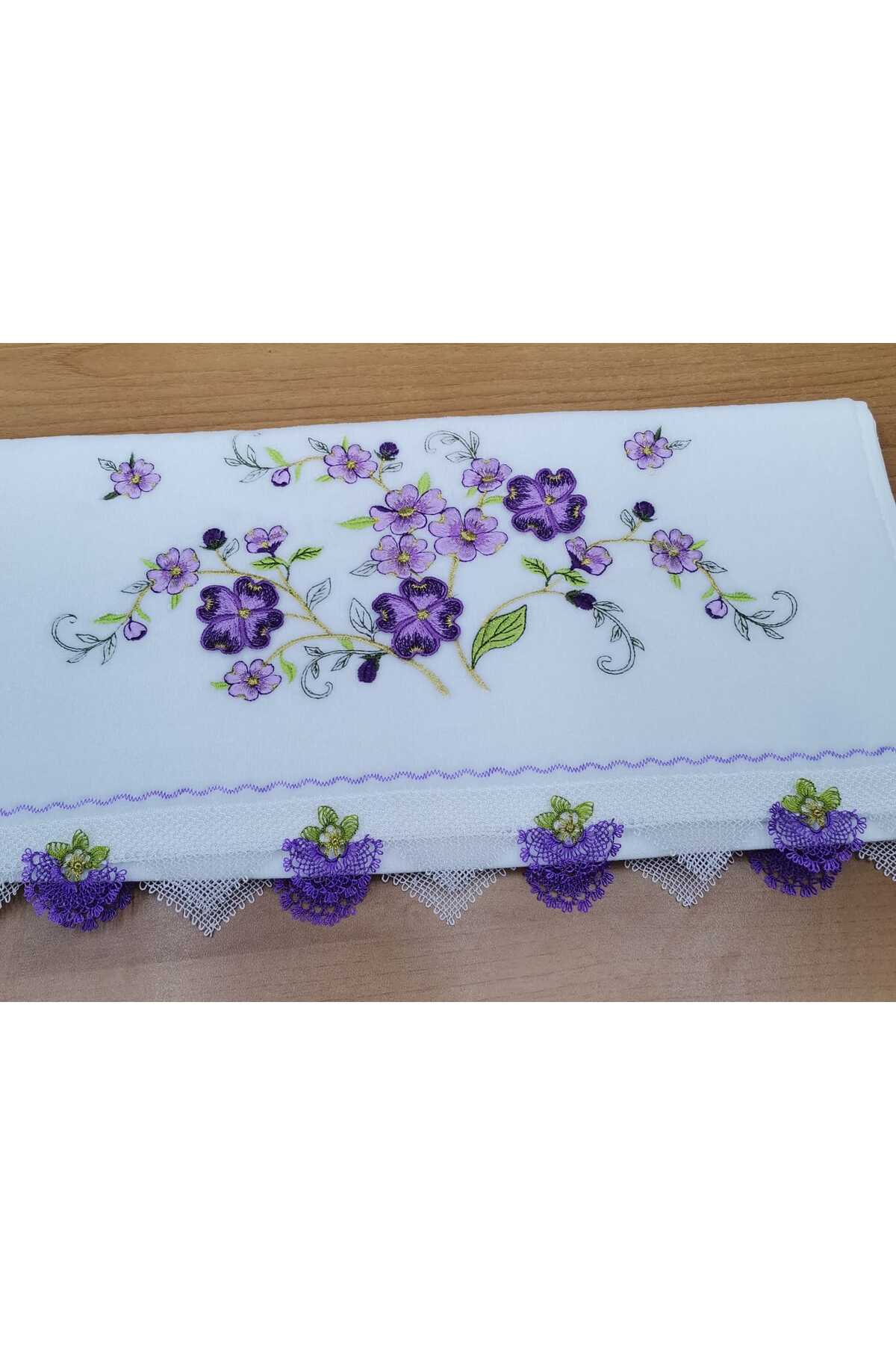 Firdevs moda çeyiz Çeyizlik İğne Oyalı Kadife Havlu