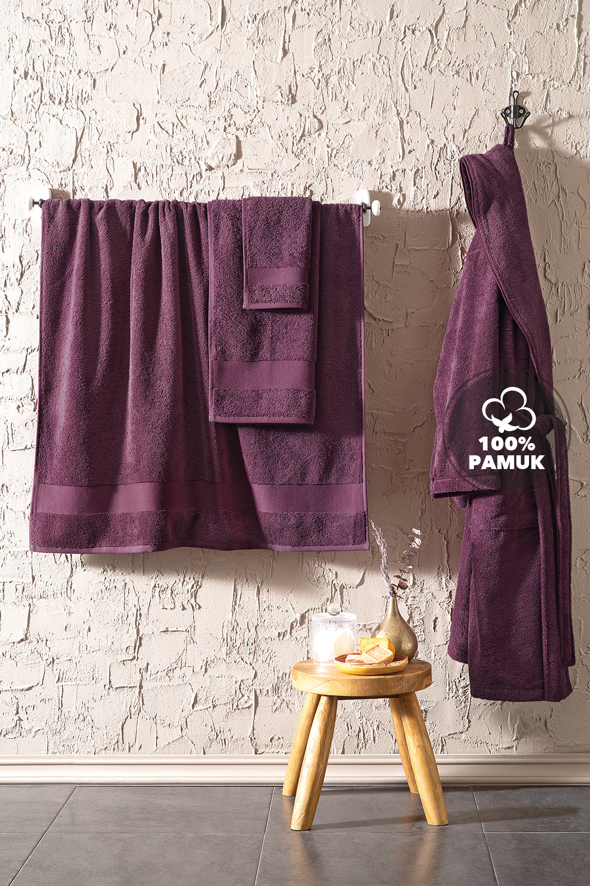 Yataş Essentials Banyo Havlusu Fuşya (90X150 CM) - Görsel 2