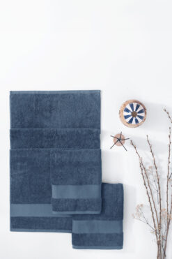 Yataş Essentials 3'lü Misafir Havlusu Seti Navy - 30x50 Cm