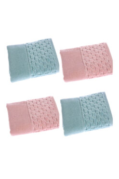 Özdilek 4 Adet Adria El Yüz Havlusu 50x90 Cm pembe-mint