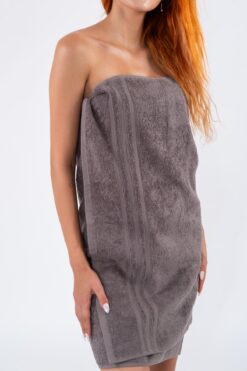 neşe home collection Neşe Home Sofienne 70x140 Banyo Havlusu – Gri Renk, %100 Pamuklu, Yumuşak ve Emici