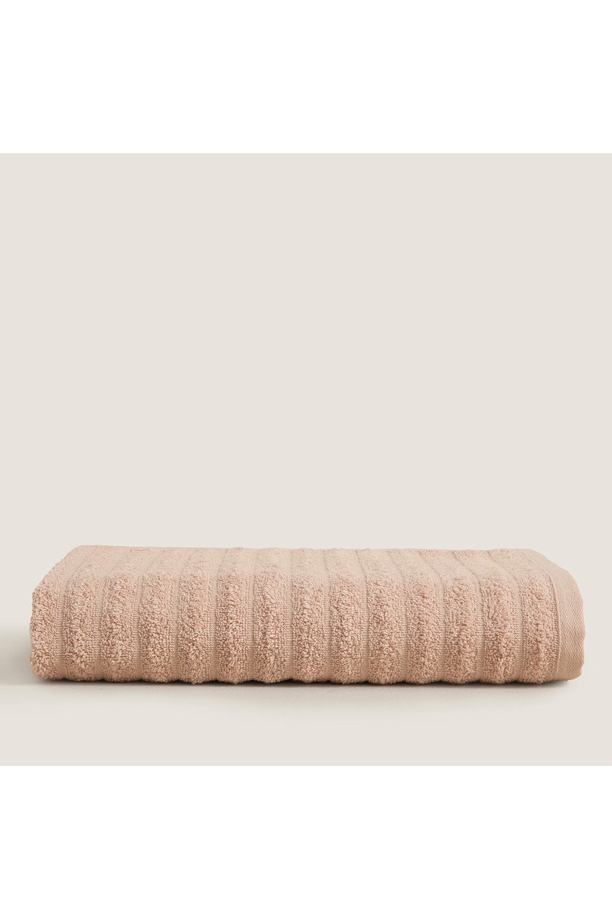 Chakra Waved %100 Pamuk Banyo Havlusu 70x140 cm KOYU SOMON - Görsel 3