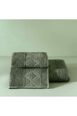 Taç Butik Patagonya Pamuk Yüz Havlusu Haki 50x85