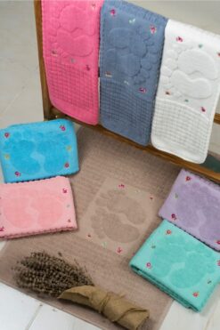 MaLana Havlu Baskılı Ayak Havlusu 3 Adet Karışık Renk