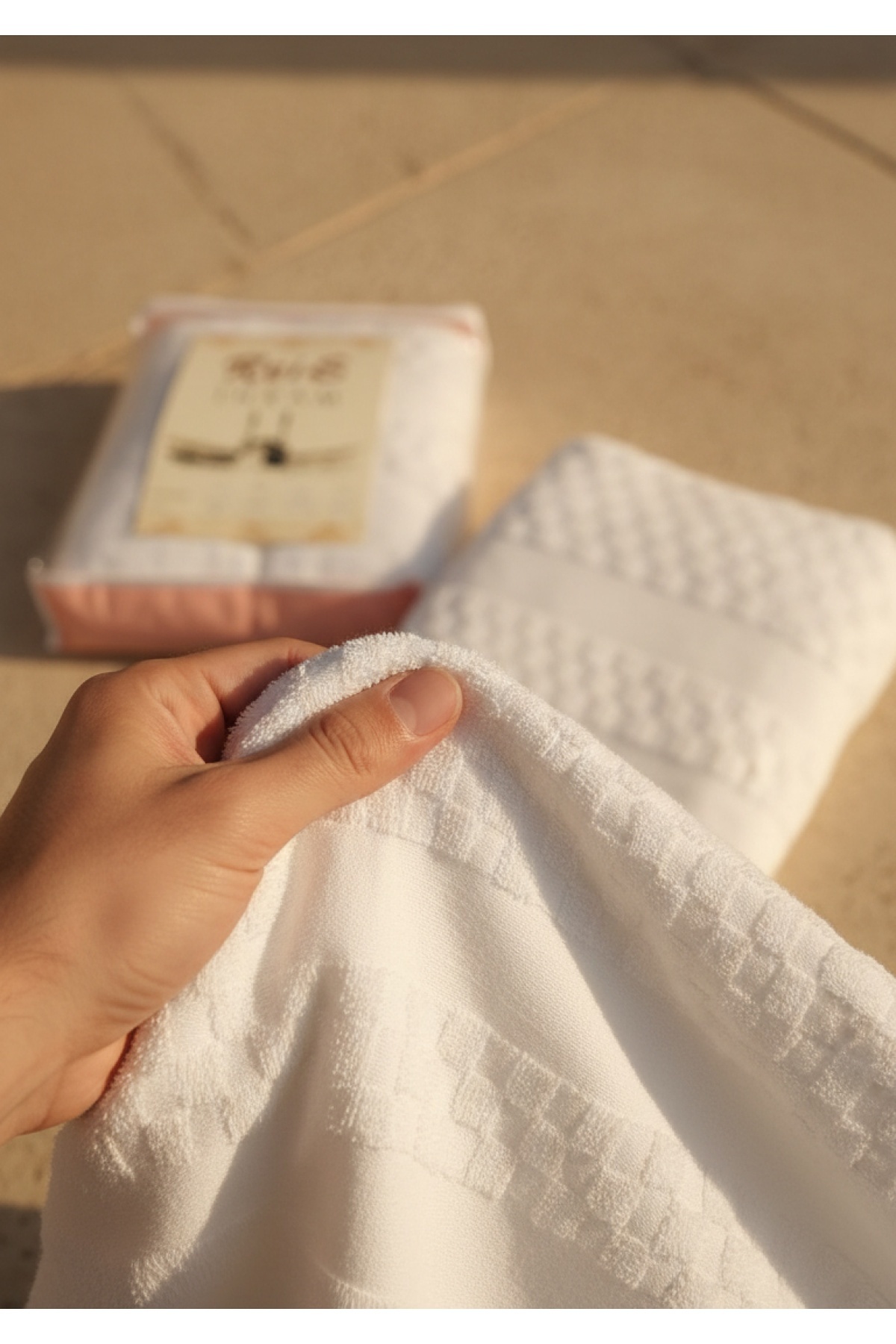 Reis Kareli Desen 1500gr. %100 Pamuk Erkek İhram - Görsel 2